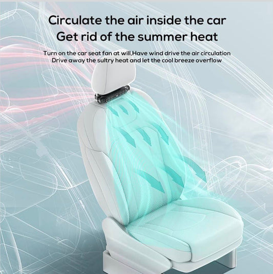 Car Headrest Cooling Air Fan 3 Speeds Adjustable