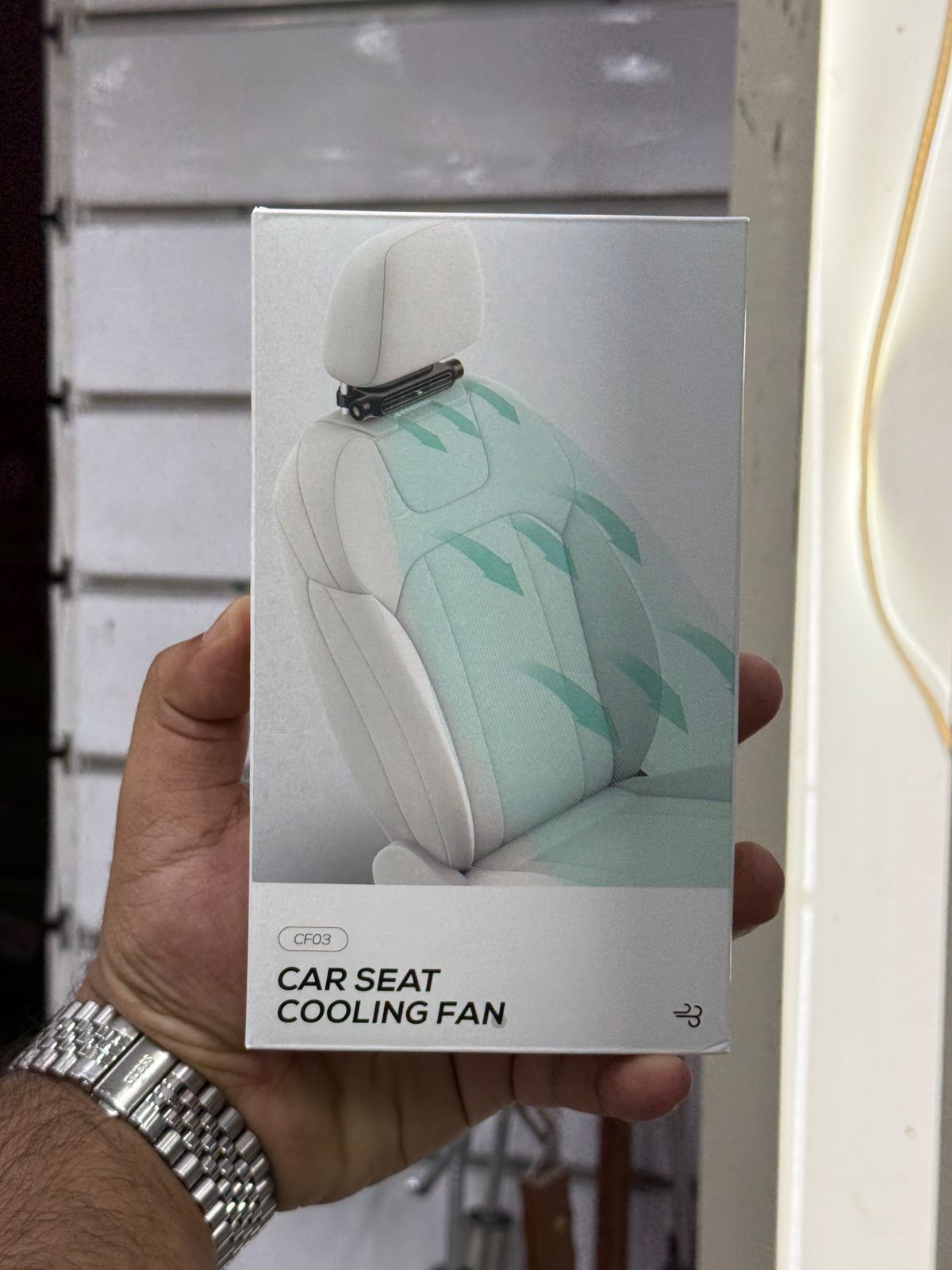 Car Headrest Cooling Air Fan 3 Speeds Adjustable